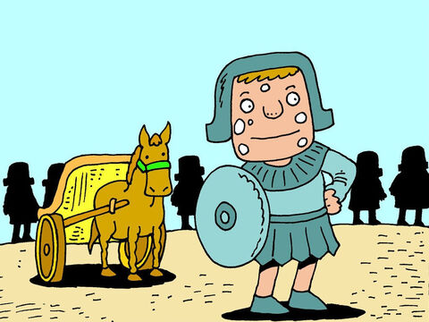 When Naaman heard about Elisha he dressed in his finest uniform, got into his chariot and rode off with his troops to Elisha’s house. – Slide 12