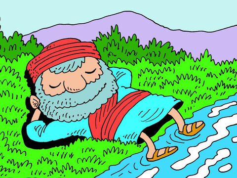 Ezekiel was so overwhelmed by all he had seen and heard, he just stayed by the river for a whole week without speaking. – Slide 11