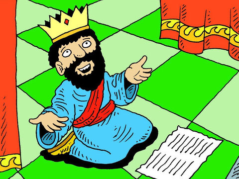 Hezekiah went up to the temple of the Lord and spread out the paper listing all the threats the Assyrians had made. He then prayed, ‘You alone are God over all the kingdoms of the earth. You have made heaven and earth. Look at the words Sennacherib has sent to ridicule the living God.’ – Slide 6