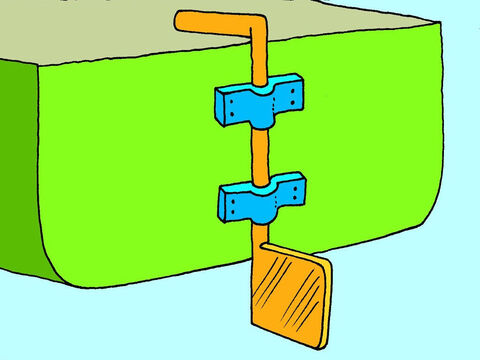 This is the rudder on a boat that is used to steer it in the right direction. The rudder is small but it changes the direction of the large boat. – Slide 1