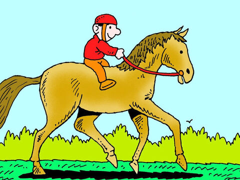 When the rider pulls on the reins the ‘bit’ moves in the horses mouth indicating what direction to go and when to stop. – Slide 4