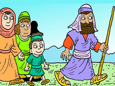Moses had let the people through the wilderness towards the Promised Land. But travelling in the wilderness was hard and people complained to Moses ‘Why have you brought us up out of Egypt to die in the wilderness? There is no bread! There is no water! And we detest this miserable food!’ – Slide 1