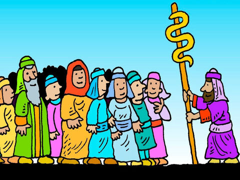 The LORD said to Moses, ‘Make a snake and put it up on a pole. Anyone who is bitten by a snake and then looks at the serpent on a pole will live.’ – Slide 5