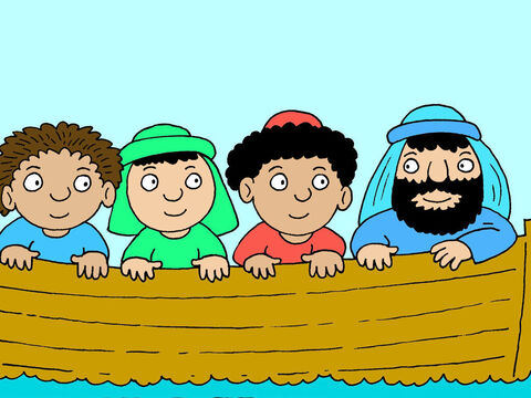 When Jesus and Peter got into the boat, the wind stopped blowing. – Slide 14