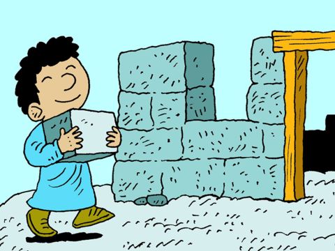 It was hard work and took a long time but the house was finished. – Slide 2