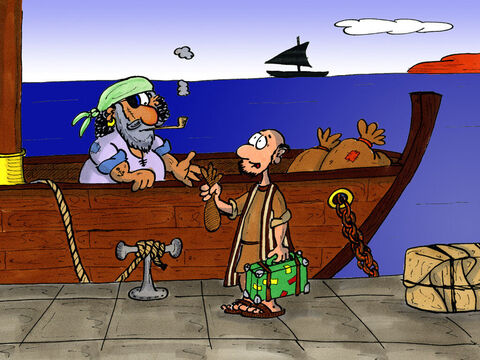 He looks for a ship that is going as far away from Nineveh in the opposite direction as it is possible to go. – Slide 6