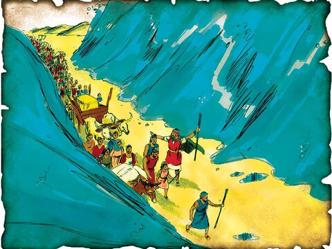 Moses Leads Israel Out of Egypt, God Parts the Red Sea! 1446 B.C. Exodus 14: God sends a strong east wind and parts the Red Sea as Moses leads the people to freedom out of Egypt. God destroys the entire Egyptian army as the Red Sea crushes them. “Let us flee from the face of Israel, for the LORD fights for them against the Egyptians.” – Slide 14