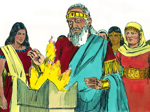 The Lord became angry with Solomon for turning away from Him and offering sacrifices to idols. – Slide 4