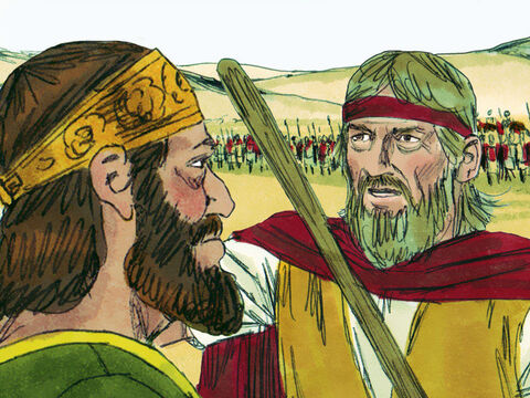 King Rehoboam gathered an army of 180,000 fighters from Judah and Benjamin, to force the rest of Israel to acknowledge him as their king. But God sent the prophet Shemaiah with the following message: ‘Tell Rehoboam and the people of Judah and Benjamin that they must not fight against their brothers. Tell them to disband and go home, for what has happened to Rehoboam is according to my wish.’ So the army went home as the Lord had commanded. – Slide 22