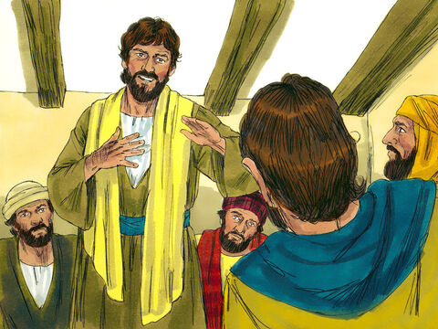 Now one of Jesus’ disciples, Thomas, had been missing. When the others told him. ‘We have seen the Lord!’ he did not believe them. ‘Unless I see and touch the nail marks in His hands and put my hand into the wound on His side, I will not believe’, Thomas announced. – Slide 8