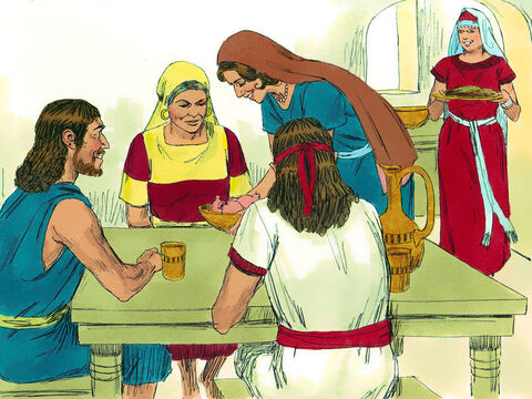 Some time later Elimelek died. The two sons grew up and married local Moabite women, Ruth and Orpah. – Slide 3