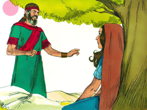 Boaz went across to Ruth. ‘Stay in these fields with the women who work for me,’ Boaz told her. ‘I have told the men not to lay a hand on you. When you get thirsty help yourself to the water jars the men have filled.’ – Slide 4