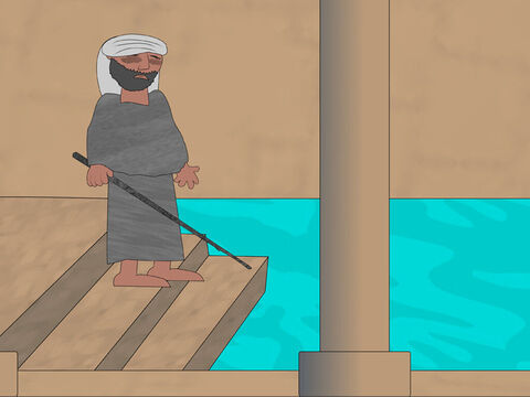 The man obeyed Jesus and made his way to the pool. – Slide 3