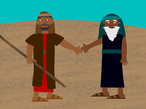 Moses returned to his father-in-law Jethro to say goodbye and then headed for Egypt. – Slide 7