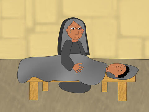 Some time after this the son of the woman became ill. He became so sick that eventually he died. – Slide 12