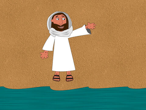 Jesus said to them, ‘Throw your net on the right side of the boat and you will catch some fish.’ – Slide 5