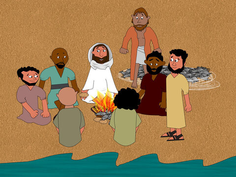 Jesus asked them to come and eat. None of the disciples asked, ‘Who are you?’ They knew it was the Lord. This was the third time Jesus appeared to the disciples after He rose from the dead. – Slide 12