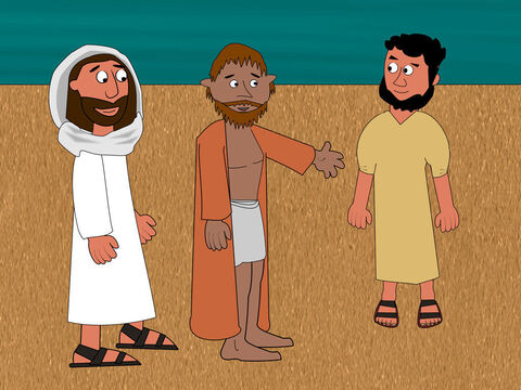 Then Peter turned around and saw John the disciple and said to Jesus, ‘What about him?’ – Slide 17