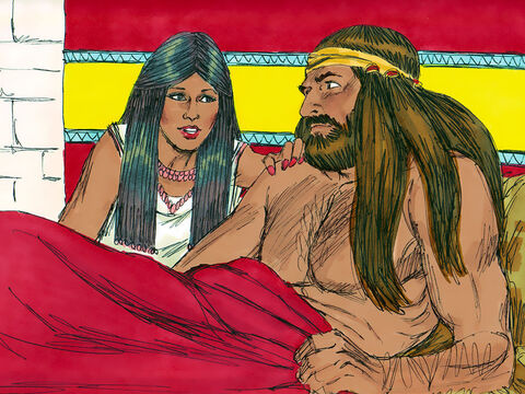 So, Samson’s wife came to him in tears and said, ‘You don’t love me – Slide 17