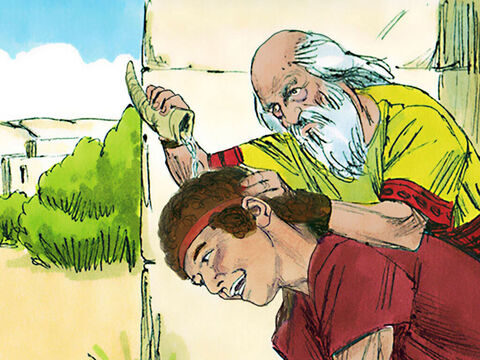 Samuel took the olive oil and anointed David in front of his brothers. Immediately the spirit of the Lord took control of David and was with him from that day on. – Slide 12