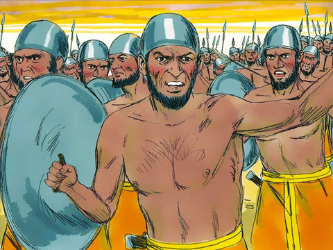 When the Philistines heard that Israel had assembled at Mizpah, the rulers of the Philistines came up to attack them. When the Israelites heard this news, they were very scared and begged Samuel to keep praying so God would rescue them from the Philistines. – Slide 17