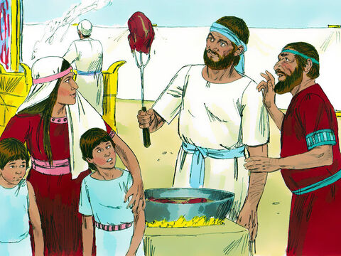Whenever anyone offered a sacrifice, Eli’s sons would send over a servant with a three-pronged fork to take some of the meat. – Slide 4