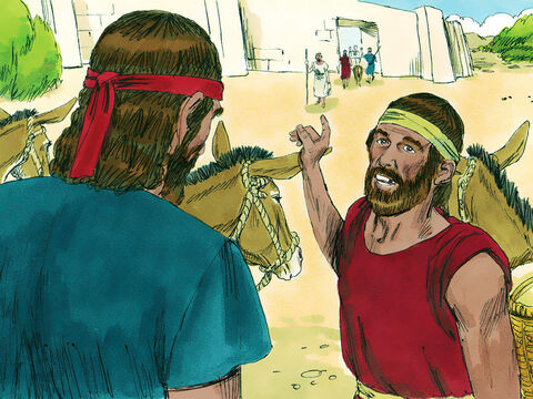 Saul and his servant searched for the missing donkeys but could not find them. Saul wanted to return home but his servant suggested, ‘There is a highly respected man of God in this town. Perhaps he will tell us what way to take.’ – Slide 8