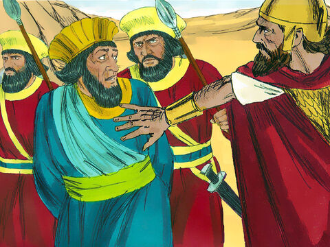 They captured Agag the King of the Amalekites. But instead of following God’s orders King Saul spared his life and took him as a prisoner. – Slide 8