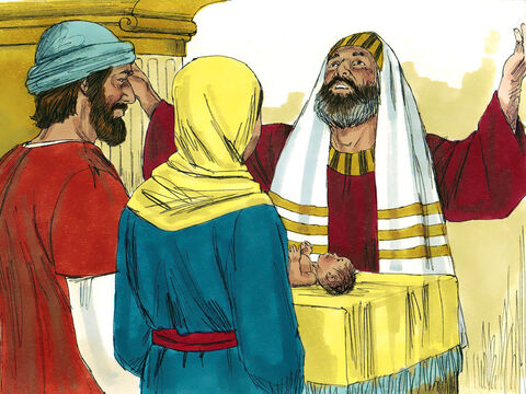 Eight days after Jesus was born Jesus was taken for the Jewish ceremony of circumcision (Genesis 17:11 – Slide 1