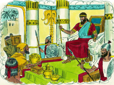 ‘And as you did not ask for riches and honour I will give these to you also - more than any other king in your lifetime. And if you obey me you will have a long life.’ – Slide 6