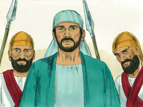 Stephen was seized and taken before the leaders of the Sanhedrin. – Slide 10