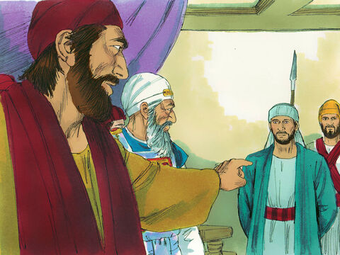 The plotters made more false accusations: ‘This fellow never stops speaking against this Temple and the law. We heard him say that Jesus of Nazareth will destroy this place and change the customs Moses handed down to us.’ – Slide 11