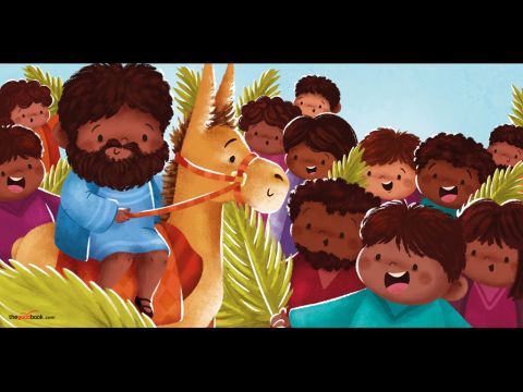 Jesus came to the city of Jerusalem. <br/>A huge EXCITED crowd welcomed Jesus. <br/>They knew that He was God’s promised King. – Slide 2
