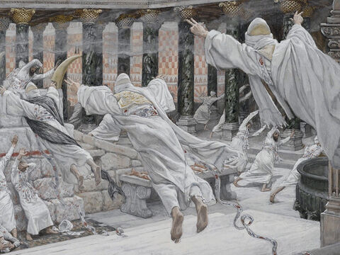 They came out of the tombs after Jesus’ resurrection and went into the holy city and appeared to many people. <br/>(Matthew 27:53). <br/>The Dead Appear in the Temple - James Tissot - Brooklyn Museum. – Slide 13