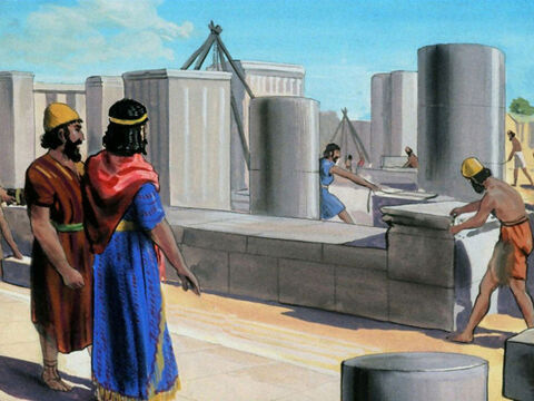 Zerubbabel started to rebuild the temple. It was completed five years later, on March 12th 515 B.C. … – Slide 46