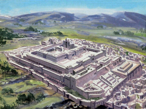 Under Herod, 19 years before Christ, the rebuilding of the third temple began. – Slide 57