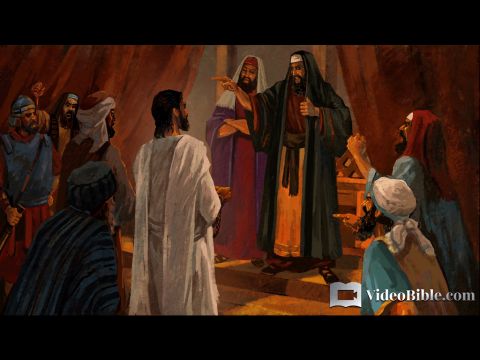 At daybreak the council of the elders of the people, both the chief priests and the teachers of the law, met together, and Jesus was led before them. ‘If you are the Messiah,’ they said, ‘tell us.’ <br/>Jesus answered, ‘If I tell you, you will not believe me, and if I asked you, you would not answer. But from now on, the Son of Man will be seated at the right hand of the mighty God.’ <br/>They all asked, ‘Are you then the Son of God?’ <br/>He replied, ‘You say that I am.’ <br/>Then they said, ‘Why do we need any more testimony? We have heard it from his own lips.’ <br/>Luke 22:66-71 – Slide 7