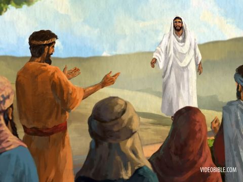 The next day John saw Jesus coming toward him and said, “Look, the Lamb of God, who takes away the sin of the world! This is the one I meant when I said, ‘A man who comes after me has surpassed me because he was before me.’ I myself did not know Him, but the reason I came baptising with water was that He might be revealed to Israel.” – Slide 13
