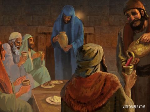 They did so, and the master of the banquet tasted the water that had been turned into wine. He did not realize where it had come from, though the servants who had drawn the water knew. – Slide 6