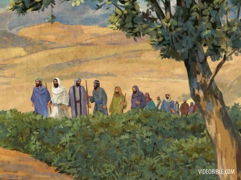After this, Jesus and his disciples went out into the Judean countryside, where he spent some time with them, and baptised people. – Slide 17