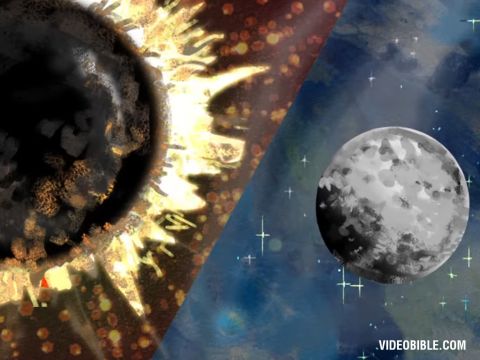 I watched as he opened the sixth seal. There was a great earthquake. The sun turned black like sackcloth made of goat hair … – Slide 12