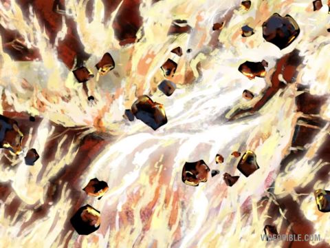 The heavens receded like a scroll being rolled up, and every mountain and island was removed from its place. – Slide 15