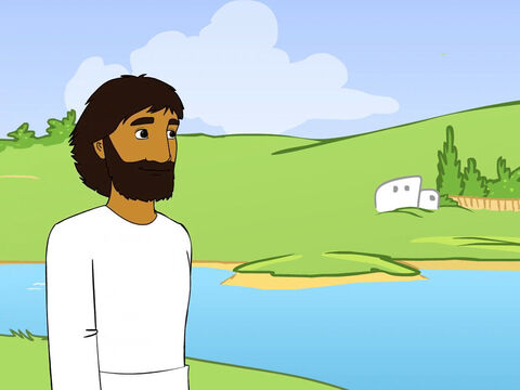 Once again, Jesus went to the shore of Lake Galilee. – Slide 1