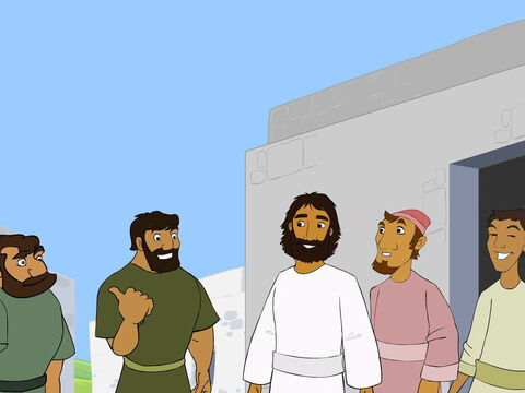As soon as Jesus left the synagogue with James and John they went home with Simon and Andrew. – Slide 1