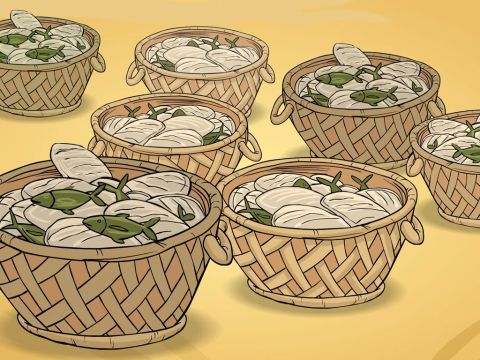 … and the leftovers filled seven large baskets. – Slide 16