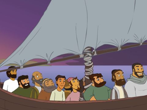 … and His disciples started across the lake with Him in the boat. – Slide 3