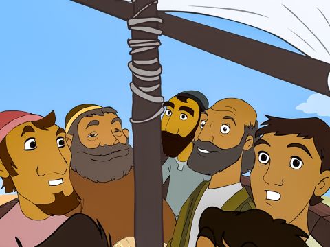 ‘Yes,’ the disciples answered. ‘There were twelve baskets.’ – Slide 13