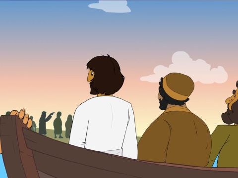 As soon as they got out of the boat, the people recognised Jesus. – Slide 13