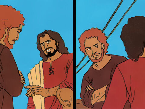 Jesus: ‘Peter, let’s sail to deeper water and put your nets out there.’ <br/>Peter: ‘Master, we’ve worked hard all night and haven’t caught anything.’ – Slide 3