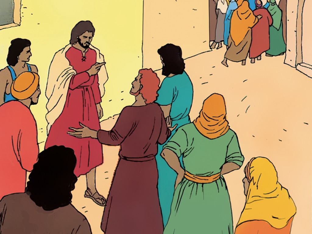 FreeBibleimages :: Large crowds stop following Jesus :: Jesus talks ...